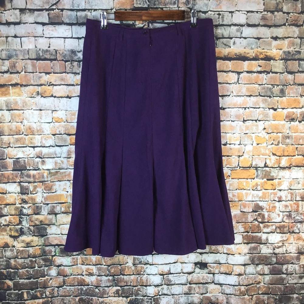 Lauren Scott Purple Pleated Skirt